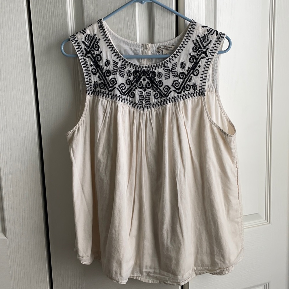 COPY - Lucky Brand embroidered boho top